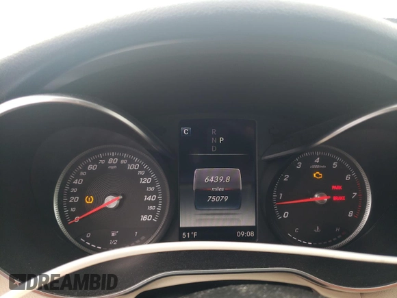 2018 Mercedes-Benz C 300 with VIN 55SWF4KB7JU281262, listed as a Copart auction lot 50634605 with 75,079 mi miles and Salvage Title. Bid and sale history available at DreamBid. Image 9.