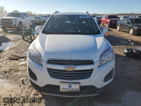 2015 Chevrolet Trax LT with VIN KL7CJLSB4FB124910, listed as a Copart auction lot 80858214 with 119,011 mi miles and Salvage Title. Bid and sale history available at carsss.com. Image 5.