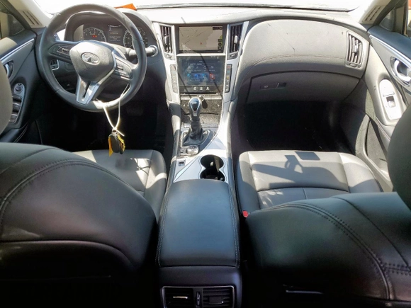 2020 Infiniti Q50 Luxe with VIN JN1EV7AR3LM254833, listed as a Copart auction lot 56284785 with 30,591 mi miles and Salvage title. Bid and sale history available at DreamBid. Image 8.