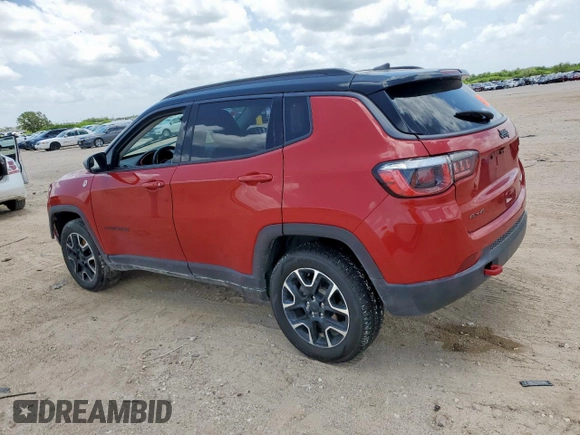 2020 Jeep Compass Trailhawk with VIN 3C4NJDDB5LT177298, listed as a Copart auction lot 61922045 with 108,619 mi miles and Salvage title. Bid and sale history available at DreamBid. Image 2.