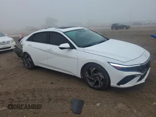 2024 Hyundai Elantra Limited z VIN KMHLP4DG0RU817543, wystawiony jako Copart lot #54535815 z przebiegiem 15 391 mil mil oraz Szkoda całkowita • Salvage title. Historia ofert i sprzedaży dostępna na DreamBid. Obrazek 4.