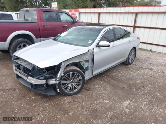 2018 Genesis G80 3.8L with VIN KMHGN4JE6JU235820, listed as a IAAI auction lot 41134806 with 83,605 mi miles. Bid and sale history available at carsss.com. Image 19.