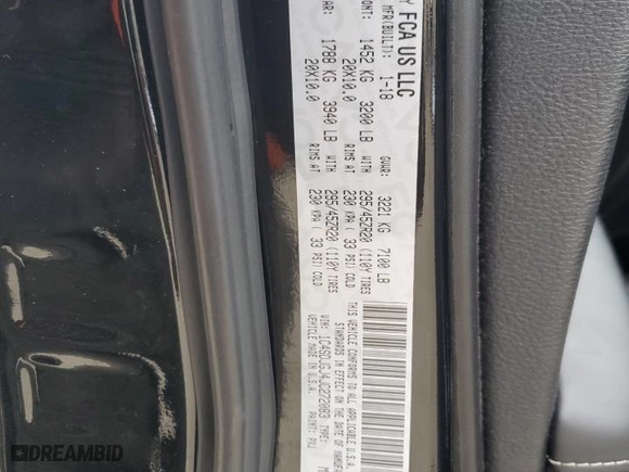 2018 Dodge Durango SRT with VIN 1C4SDJGJ4JC272083, listed as a Copart auction lot 48949115 with 62,801 mi miles and Salvage Title. Bid and sale history available at carsss.com. Image 12.