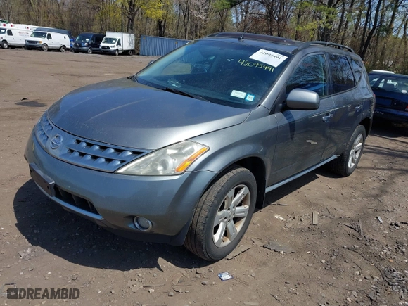 2007 Nissan Murano SL with VIN JN8AZ08W77W606636, listed as a IAAI auction lot 42095491 with 207,654 mi miles. Bid and sale history available at carsss.com. Image 2.