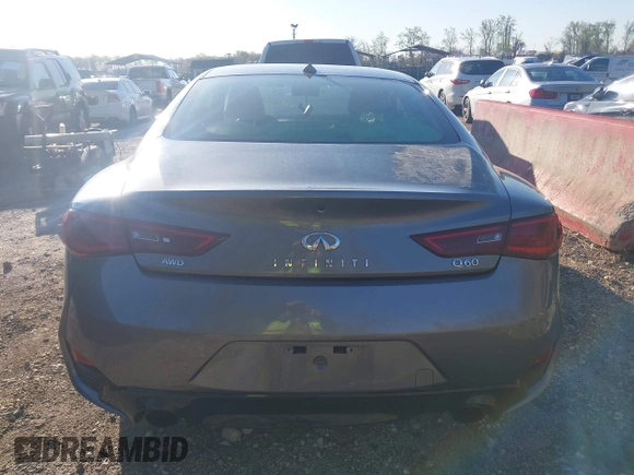 2017 Infiniti Q60 Sport with VIN JN1EV7EL1HM550902, listed as a IAAI auction lot 41989201 with 93,539 mi miles. Bid and sale history available at carsss.com. Image 16.