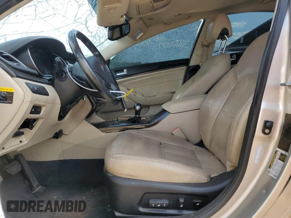 2014 Kia Cadenza Premium with VIN KNALN4D77E5126487, listed as a Copart auction lot 75335474 with 0 mi miles and Salvage Title. Bid and sale history available at carsss.com. Image 7.