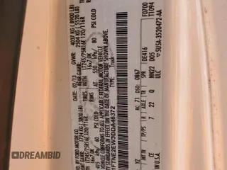 2013 Ford Econoline Cargo Commercial с VIN 1FTNE2EW3DDA46372, выставлен на аукционе Copart как лот 59529175 с пробегом 169 295 миль миль и Чистый • Clean title. История ставок и продаж доступна на DreamBid. Изображение 13.