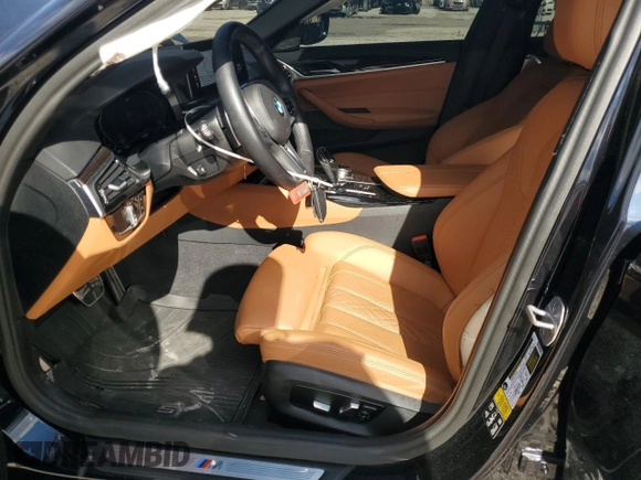 2023 BMW 5 Series 540i xDrive with VIN WBA73BJ00PWY18798, listed as a Copart auction lot 72574454 with 26,445 mi miles and Salvage Title. Bid and sale history available at carsss.com. Image 7.