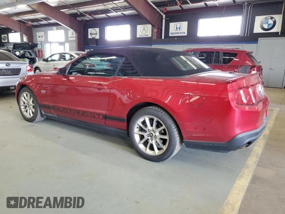 2010 Ford Mustang GT with VIN 1ZVBP8FH2A5100327, listed as a Copart auction lot 58474295 with 50,752 mi miles and Salvage title. Bid and sale history available at DreamBid. Image 2.