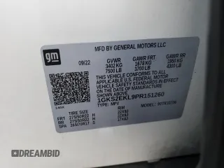 2023 GMC Yukon Denali Ultimate with VIN 1GKS2EKL9PR151260, listed as a Copart auction lot 84556554 with 0 mi miles and Salvage Title. Bid and sale history available at carsss.com. Image 12.