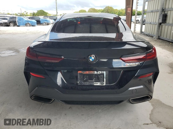 2021 BMW 8 Series M850i xDrive with VIN WBABC4C0XMCG35539, listed as a Copart auction lot 52070705 with 0 mi miles and Non Repairable. Bid and sale history available at carsss.com. Image 6.