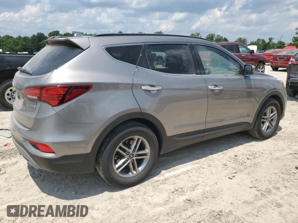 2018 Hyundai Santa Fe 2.4L with VIN 5XYZU3LB9JG563893, listed as a Copart auction lot 62058745 with 141,353 mi miles and Salvage title. Bid and sale history available at DreamBid. Image 3.