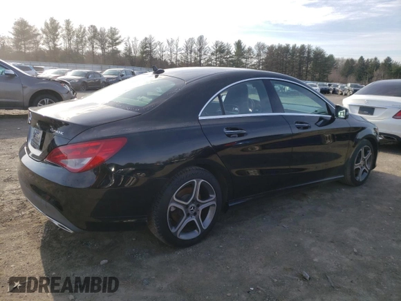 2018 Mercedes-Benz CLA with VIN WDDSJ4GB6JN529693, listed as a Copart auction lot 43001223 with 85,582 mi miles. Bid and sale history available at carsss.com. Image 3.