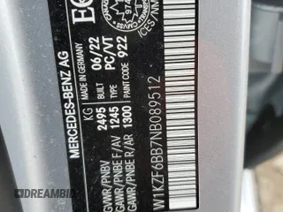 2022 Mercedes-Benz E 53 AMG with VIN W1KZF6BB7NB089512, listed as a Copart auction lot 45865555 with Not Provided miles and Salvage Title. Bid and sale history available at DreamBid. Image 12.