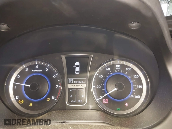 2012 Hyundai Azera с VIN KMHFH4JG5CA161881, выставлен на аукционе IAAI как лот 42250593 с пробегом 130 870 миль миль и . История ставок и продаж доступна на DreamBid. Изображение 7.
