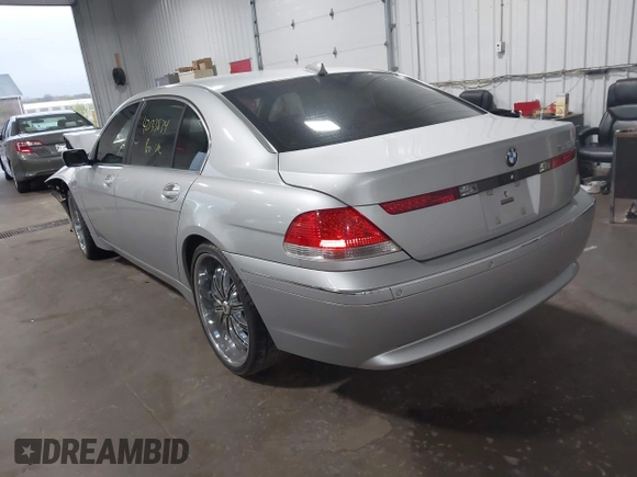 2004 BMW 7 Series 745Li with VIN WBAGN63594DS55672, listed as a IAAI auction lot 42133834 with 119,912 mi miles and . Bid and sale history available at carsss.com. Image 3.
