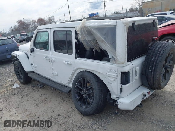 2022 Jeep Wrangler Unlimited Sahara with VIN 1C4HJXEN3NW222744, listed as a IAAI auction lot 41855313 with 43,780 mi miles and . Bid and sale history available at DreamBid. Image 3.
