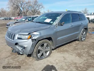 2014 Jeep Grand Cherokee Overland with VIN 1C4RJFCT8EC246264, listed as a IAAI auction lot 41692795 with 197,851 mi miles. Bid and sale history available at carsss.com. Image 2.