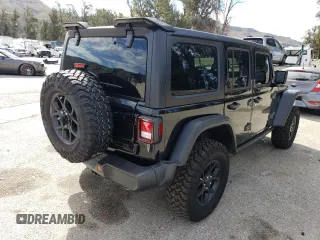 2024 Jeep Wrangler Willys z VIN 1C4RJXN67RW217419, wystawiony jako Copart lot #45734555 z przebiegiem 2 438 mil mil oraz Szkoda całkowita • Salvage title. Historia ofert i sprzedaży dostępna na DreamBid. Obrazek 3.