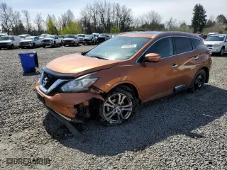 2015 Nissan Murano SL with VIN 5N1AZ2MH3FN235019, listed as a Copart auction lot 52046705 with 142,760 mi miles and Clean Title. Bid and sale history available at carsss.com. Image 1.