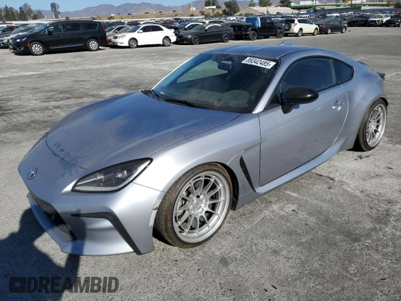 2023 Toyota GR86 with VIN JF1ZNBC1XP8756591, listed as a Copart auction lot 89342485 with 37,686 mi miles and Salvage Title. Bid and sale history available at carsss.com. Image 1.