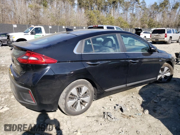 2019 Hyundai Ioniq Limited with VIN KMHC75LDXKU182883, listed as a Copart auction lot 46660655 with 119,968 mi miles and Salvage Title. Bid and sale history available at DreamBid. Image 3.