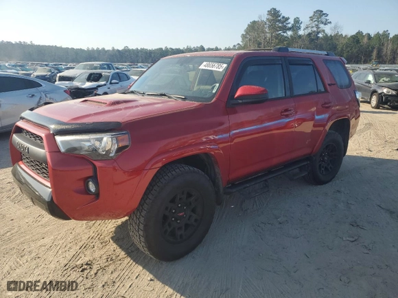 2017 Toyota 4Runner SR5 with VIN JTEBU5JR7H5481169, listed as a Copart auction lot 48656785 with 58,755 mi miles and Non Repairable. Bid and sale history available at carsss.com. Image 1.