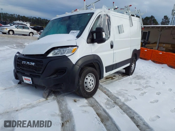 2023 Ram ProMaster Cargo with VIN 3C6LRVNG1PE548538, listed as a IAAI auction lot 41082571 with 21,357 mi miles and . Bid and sale history available at DreamBid. Image 16.