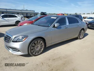 2018 Mercedes-Benz S with VIN WDDUX8AB2JA377071, listed as a Copart auction lot 79737574 with 60,854 mi miles and Salvage Title. Bid and sale history available at DreamBid. Image 1.