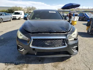 2019 Infiniti Q50 Luxe with VIN JN1EV7APXKM510124, listed as a Copart auction lot 59026325 with 43,228 mi miles and Salvage title. Bid and sale history available at DreamBid. Image 5.
