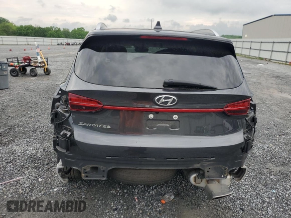 2022 Hyundai Santa Fe SEL with VIN 5NMS24AJ3NH409747, listed as a Copart auction lot 54400295 with 17,621 mi miles and Salvage Title. Bid and sale history available at DreamBid. Image 6.