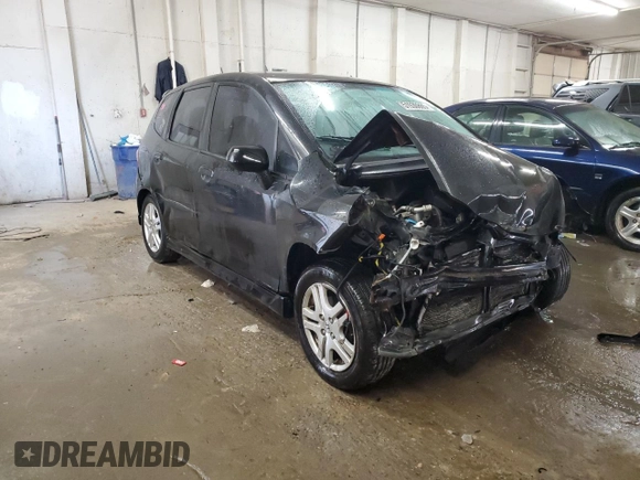 2007 Honda Fit Sport with VIN JHMGD37607S058525, listed as a Copart auction lot 51930865 with 253,811 mi miles and Salvage Title. Bid and sale history available at carsss.com. Image 4.