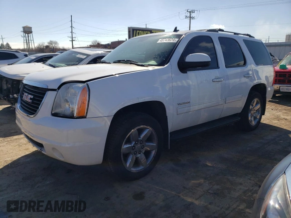 2013 GMC Yukon SLT with VIN 1GKS2CE01DR306482, listed as a Copart auction lot 45743624 with 173,117 mi miles and Salvage Title. Bid and sale history available at carsss.com. Image 1.