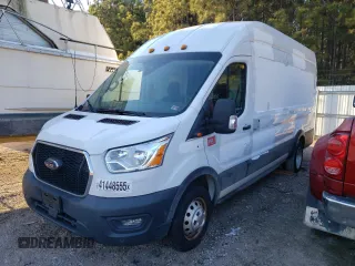 2021 Ford Transit with VIN 1FTRS4XG1MKA15984, listed as a Copart auction lot 41448555 with 59,264 mi miles and Salvage Title. Bid and sale history available at carsss.com. Image 1.