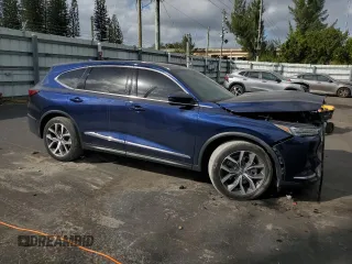 2023 Acura MDX w/Technology Package with VIN 5J8YD9H4XPL005638, listed as a Copart auction lot 85128684 with 24,850 mi miles and Salvage Title. Bid and sale history available at carsss.com. Image 4.