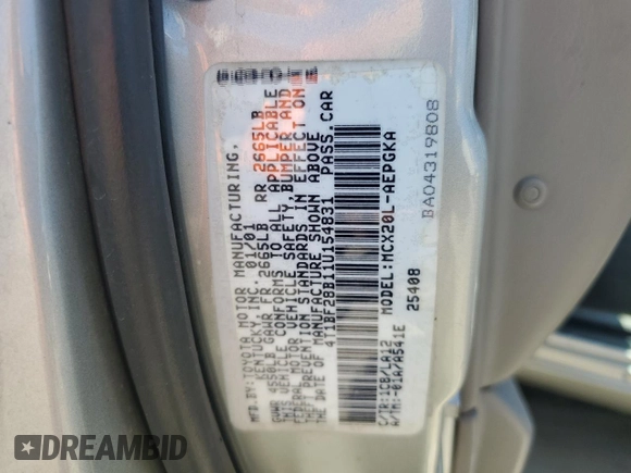 2001 Toyota Avalon XL z VIN 4T1BF28B11U154831, wystawiony jako Copart lot #57131435 z przebiegiem 211 745 mil mil oraz Szkody całkowita. Historia ofert i sprzedaży dostępna na DreamBid. Obrazek 12.