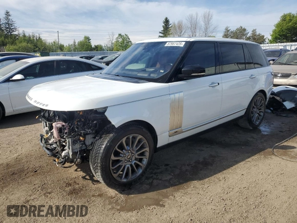 2016 Land Rover Range Rover with VIN SALGV3EF1GA285495, listed as a Copart auction lot 57957425 with 130,674 mi miles and Salvage title. Bid and sale history available at DreamBid. Image 1.