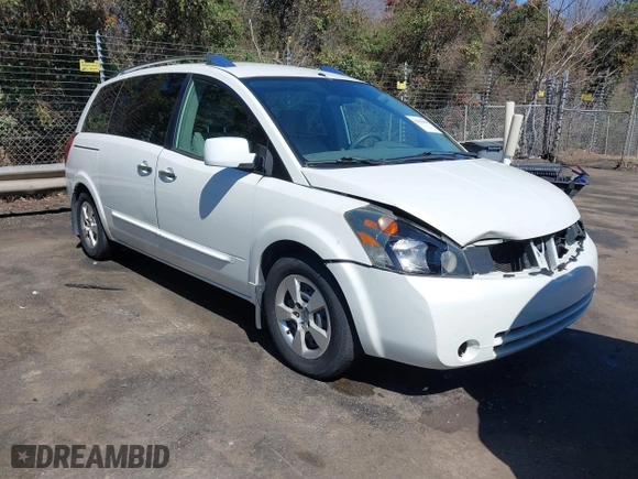 2007 Nissan Quest with VIN 5N1BV28U57N119426, listed as a IAAI auction lot 41822986 with 196,097 mi miles. Bid and sale history available at carsss.com. Image 1.