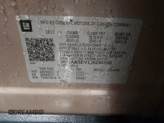 2018 Chevrolet Equinox LT with VIN 2GNAXSEV1J6248550, listed as a IAAI auction lot 41934781 with 76,560 mi miles and . Bid and sale history available at carsss.com. Image 9.