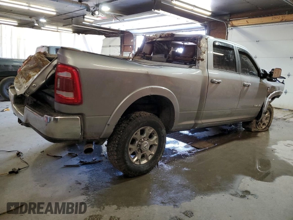 2020 Ram 2500 Laramie with VIN 3C6UR5FL7LG196466, listed as a Copart auction lot 49273125 with 0 mi miles and Salvage Title. Bid and sale history available at carsss.com. Image 3.