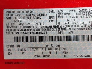 2022 Ford Bronco with VIN 1FMDE5CP1NLB84231, listed as a IAAI auction lot 42267040 with 28,260 mi miles and . Bid and sale history available at DreamBid. Image 9.
