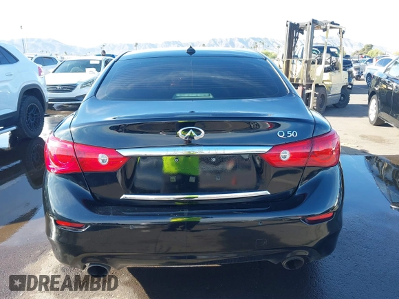 2014 Infiniti Q50 Premium with VIN JN1BV7AP0EM687787, listed as a IAAI auction lot 42084288 with 109,499 mi miles and . Bid and sale history available at carsss.com. Image 16.