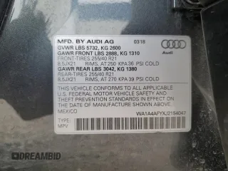 2018 Audi SQ5 Premium Plus with VIN WA1A4AFYXJ2154047, listed as a Copart auction lot 71085584 with 64,018 mi miles and Salvage Title. Bid and sale history available at DreamBid. Image 15.