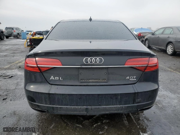 2017 Audi A8 L Sport with VIN WAU43AFD2HN003499, listed as a Copart auction lot 88994855 with 93,734 mi miles and Salvage Title. Bid and sale history available at carsss.com. Image 6.