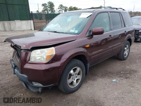 2007 Honda Pilot EX-L with VIN 2HKYF18547H540634, listed as a IAAI auction lot 41794248 with 162,983 mi miles. Bid and sale history available at carsss.com. Image 2.