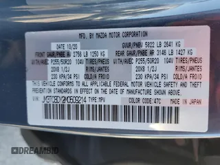 2021 Mazda CX-9 Grand Touring with VIN JM3TCBDY2M0509214, listed as a Copart auction lot 49925585 with 58,870 mi miles and Salvage Title. Bid and sale history available at carsss.com. Image 14.