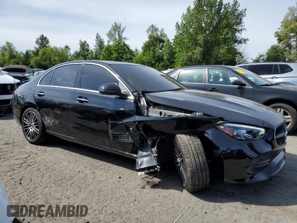 2022 Mercedes-Benz C 300 with VIN W1KAF4HB5NR052877, listed as a Copart auction lot 56477585 with 15,628 mi miles and Salvage title. Bid and sale history available at DreamBid. Image 4.