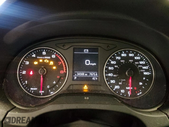 2018 Audi A3 Sedan Premium with VIN WAUAUGFF9J1048490, listed as a Copart auction lot 44219305 with 34,568 mi miles and Salvage Title. Bid and sale history available at carsss.com. Image 9.