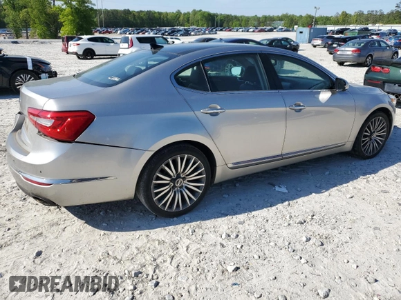 2014 Kia Cadenza Premium with VIN KNALN4D70E5133832, listed as a Copart auction lot 51389574 with 113,266 mi miles and Salvage Title. Bid and sale history available at carsss.com. Image 3.
