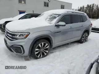 2021 Volkswagen Atlas SEL Premium R-Line with VIN 1V2FR2CA4MC543032, listed as a Copart auction lot 43999525 with 98,045 mi miles and Clean title. Bid and sale history available at DreamBid. Image 1.